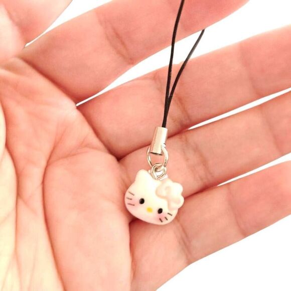 Kawaii Hello Kitty Phone Charm Keychain - Picture 2 of 2